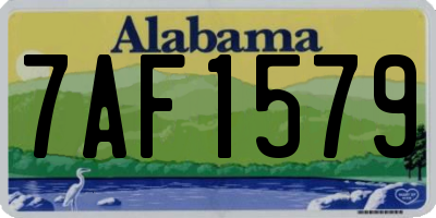 AL license plate 7AF1579