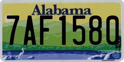 AL license plate 7AF1580