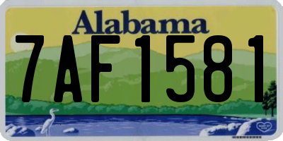 AL license plate 7AF1581