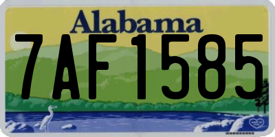 AL license plate 7AF1585