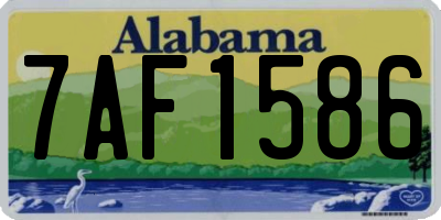 AL license plate 7AF1586