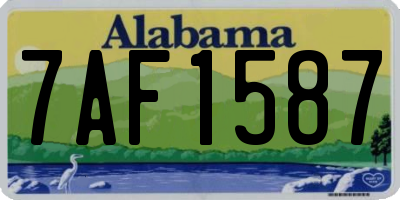 AL license plate 7AF1587