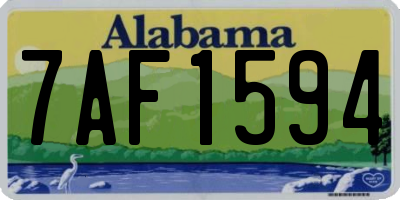 AL license plate 7AF1594