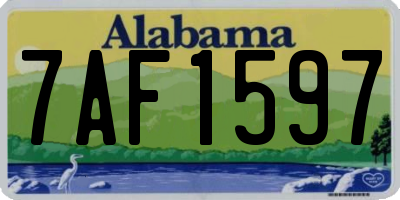 AL license plate 7AF1597