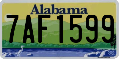 AL license plate 7AF1599
