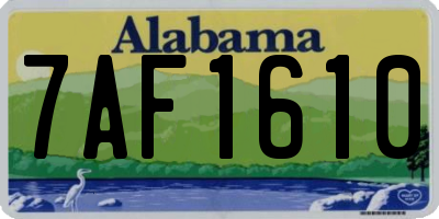 AL license plate 7AF1610