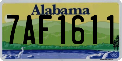 AL license plate 7AF1611