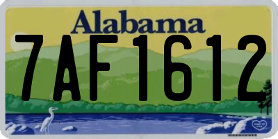 AL license plate 7AF1612