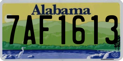 AL license plate 7AF1613