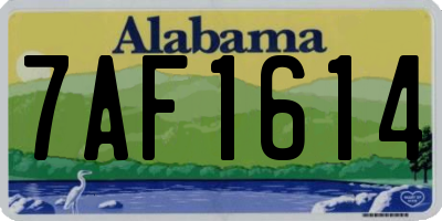 AL license plate 7AF1614