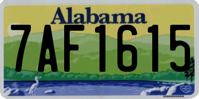AL license plate 7AF1615