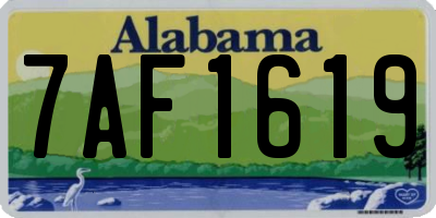 AL license plate 7AF1619