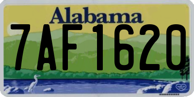 AL license plate 7AF1620
