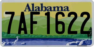 AL license plate 7AF1622