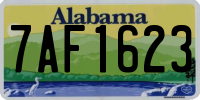AL license plate 7AF1623