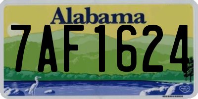 AL license plate 7AF1624