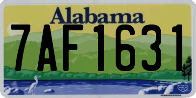 AL license plate 7AF1631