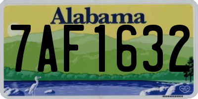 AL license plate 7AF1632
