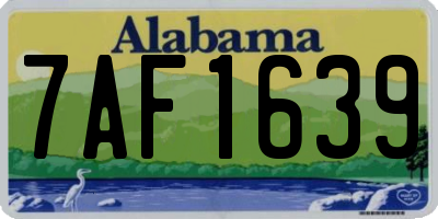 AL license plate 7AF1639