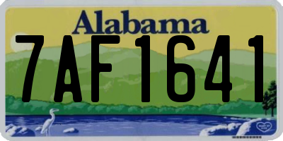 AL license plate 7AF1641