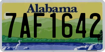 AL license plate 7AF1642