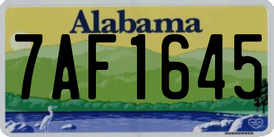 AL license plate 7AF1645