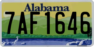 AL license plate 7AF1646