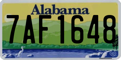 AL license plate 7AF1648
