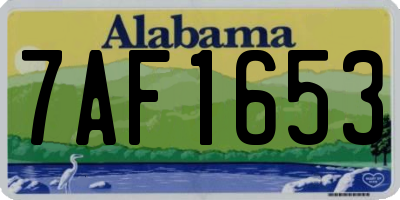 AL license plate 7AF1653