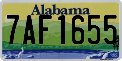 AL license plate 7AF1655