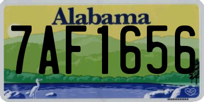 AL license plate 7AF1656