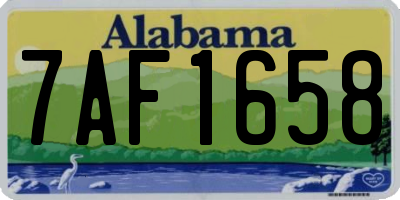 AL license plate 7AF1658