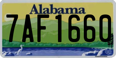 AL license plate 7AF1660