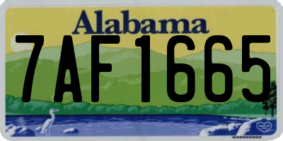 AL license plate 7AF1665