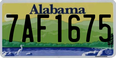 AL license plate 7AF1675