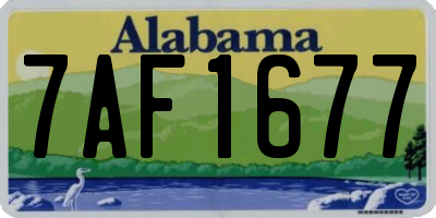 AL license plate 7AF1677
