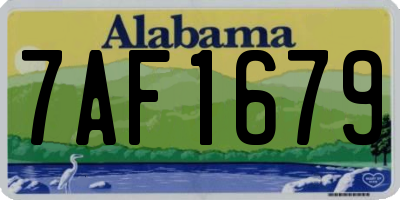 AL license plate 7AF1679