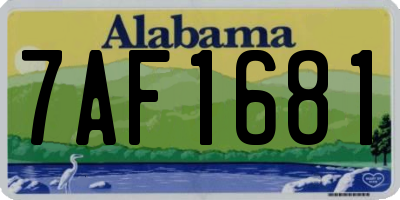 AL license plate 7AF1681