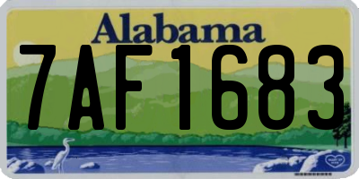 AL license plate 7AF1683