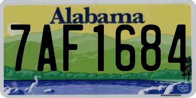 AL license plate 7AF1684