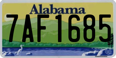 AL license plate 7AF1685