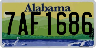 AL license plate 7AF1686