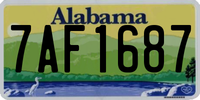 AL license plate 7AF1687