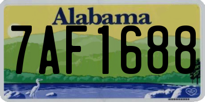 AL license plate 7AF1688