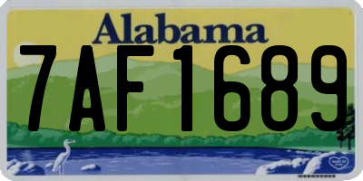 AL license plate 7AF1689