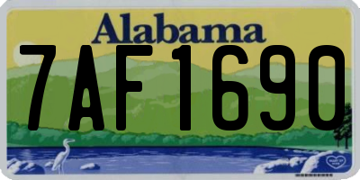 AL license plate 7AF1690