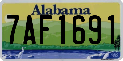 AL license plate 7AF1691