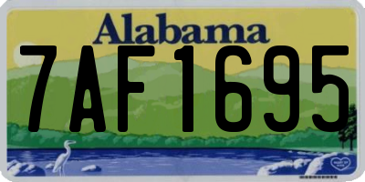 AL license plate 7AF1695