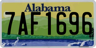 AL license plate 7AF1696