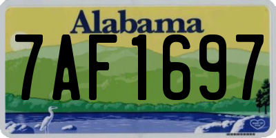 AL license plate 7AF1697